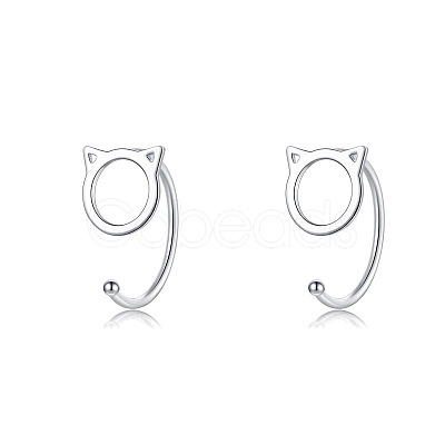 999 Fine Silver Stud Earrings FS-WG1D9DE-12-1