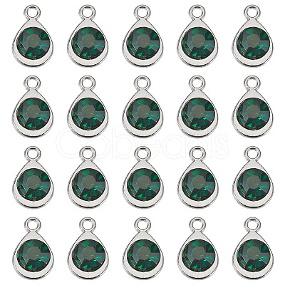 20Pcs Faceted Glass Charms RGLA-TADJ0001-01H-1