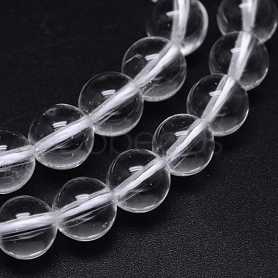 Round Natural Grade AA Quartz Crystal Beads Strands X-G-H1648-8mm-01N-AA-1