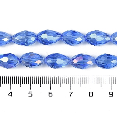Transparent Electroplate Glass Beads Strands EGLA-N013-T6mm-B10-1