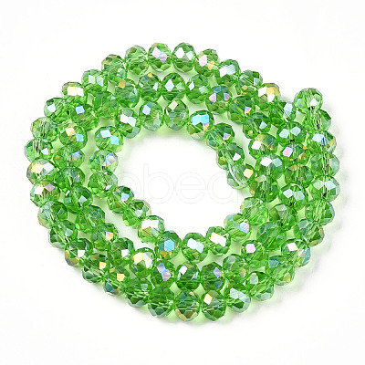 Electroplate Glass Beads Strands EGLA-A044-T6mm-B11-1