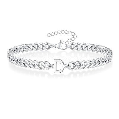 Letter 304 Stainless Steel Link Bracelets FS-WG7830E-28-1
