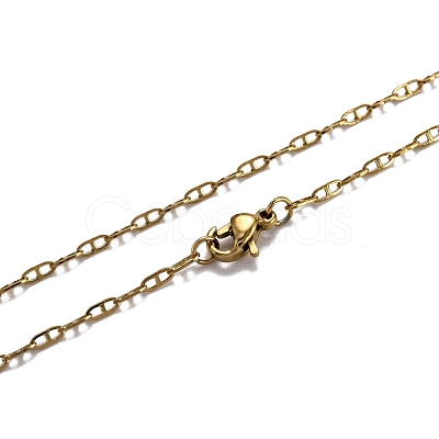 304 Stainless Steel Mariner Link Chain Necklaces X-NJEW-P226-03G-05-1