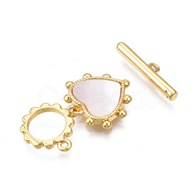 Brass Toggle Clasps KK-N233-145LG-1