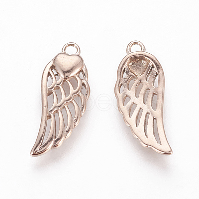 304 Stainless Steel Pendants STAS-P217-02RG-1