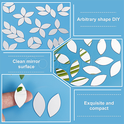 100Pcs Self-Adhesive Acrylic Mosaic Tiles DIY-OC0012-59A-1