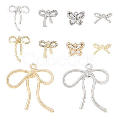 10Pcs 10 Styles Alloy Pendants FIND-TA0008-92-1