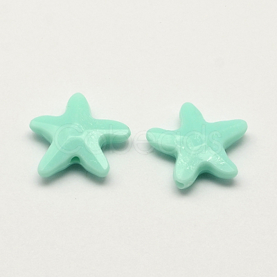 Opaque Acrylic Beads X-SACR-Q100-M059-1