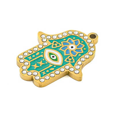 Ion Plating(IP) 304 Stainless Steel Rhinestone Pendants STAS-U007-11B-G-1