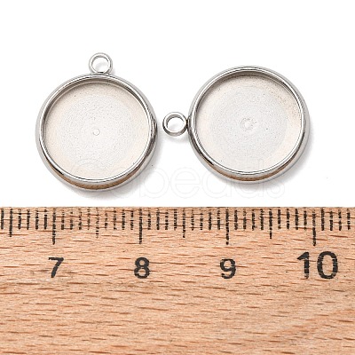 Non-Tarnish 304 Stainless Steel Pendant Cabochon Settings LS-X-STAS-K202-03E-P-1