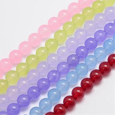 Natural & Dyed Malaysia Jade Bead Strands G-A146-6mm-A-1
