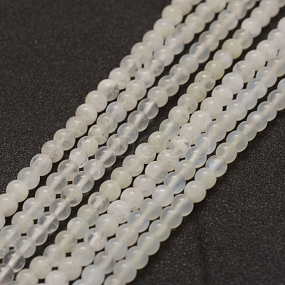 Natural White Moonstone Bead Strands G-G970-37-4mm-1