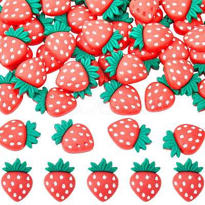 50Pcs Opaque Resin Decoden Cabochons RESI-SC0005-70-1