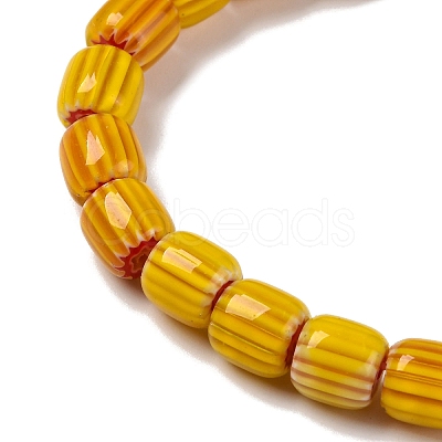 Handmade Lampwork Chevron Beads Strands X-LAMP-K041-01B-10-1