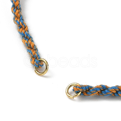 Braided Cotton Cord Bracelet Making MAK-L043-02G-16-1