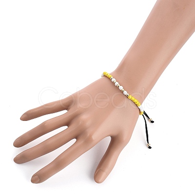 Adjustable Nylon Cord Braided Bead Bracelets BJEW-JB05480-01-1
