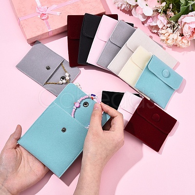 12Pcs 12 Styles Square Velvet Jewelry Bags TP-YW0001-05-1