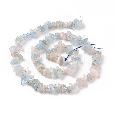 Natural Morganite Chip Beads Strands X-G-E271-84-1