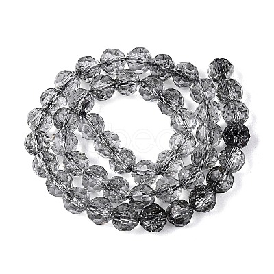 Crackle Transparent Glass Beads Strands GLAA-N068-06A-01-1