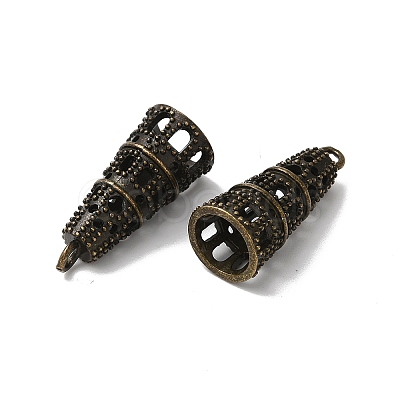 Rack Plating Cone Brass Pendants KK-F873-16AB-1