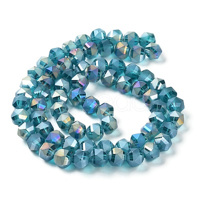 Electroplate Transparent Glass Beads Strands EGLA-I018-AB07-1
