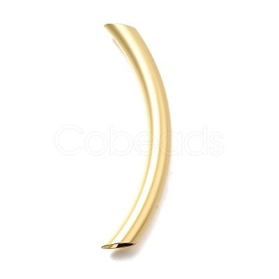 Brass Curved Tube Beads KK-S508-45G-1