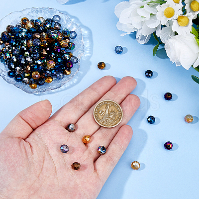 200Pcs 10 Colors Electroplate Glass Beads EGLA-DC0001-12-1
