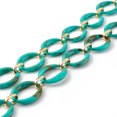 Handmade Imitation Gemstone Style Acrylic Chains AJEW-JB00979-02-1
