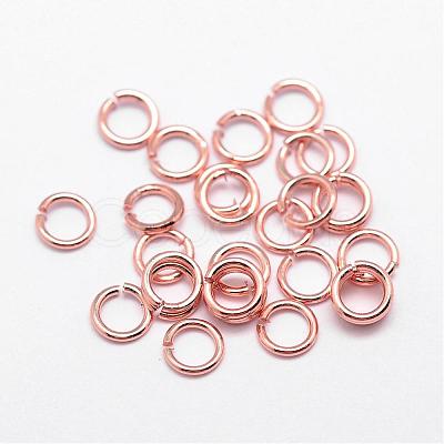 Brass Open Jump Rings KK-G277-6mm-RG-NR-1
