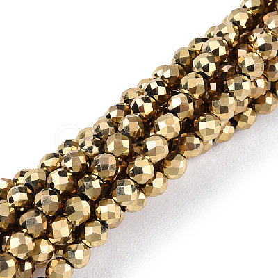 Electroplate Glass Beads Strands LS-EGLA-T027-01G-1