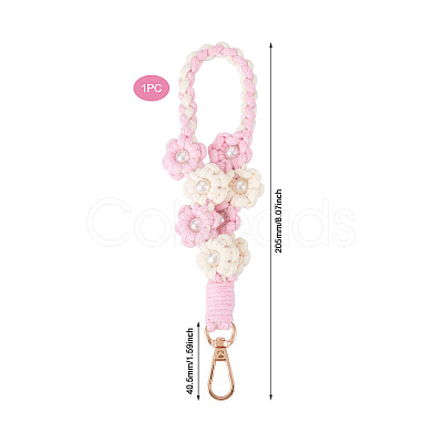 Hand-woven Flower Pendant Decorations KEYC-TAC0009-02KCG-01-1