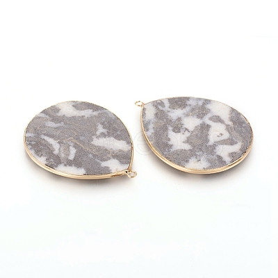 Natural Zebra Jasper Pendants G-E526-01I-1