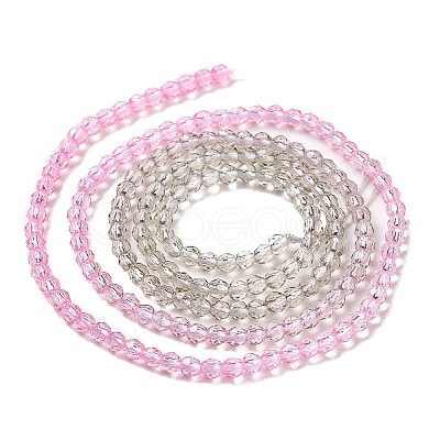 Transparent Gradient Color Glass Beads Strands GLAA-G101-2mm-14-1