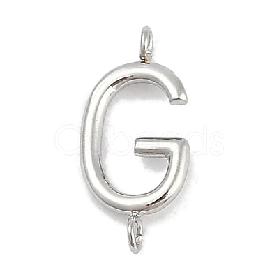 304 Stainless Steel Letter Connector Charms LS-STAS-M108-01P-07-1