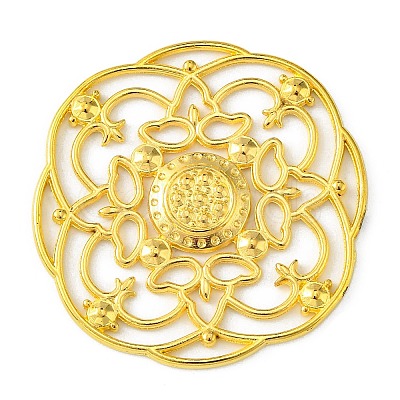 Tibetan Style Alloy Flower Large Pendants EA13474Y-G-1