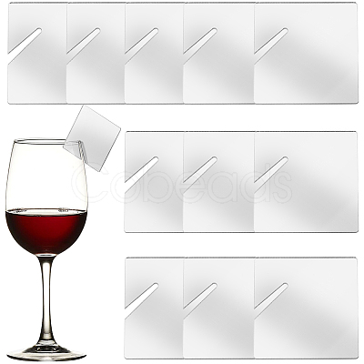 Acrylic Mirror Wine Glass Charms AJEW-SC0002-53A-02-1
