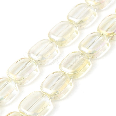 Transparent Electroplate Glass Bead Strands EGLA-P049-02A-FR03-1