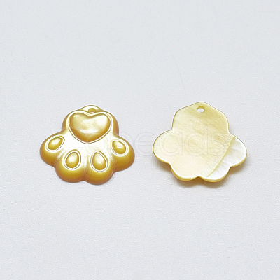 Yellow Shell Charms SSHEL-S264-014B-1