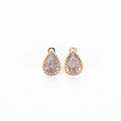 Brass Inlaid Cubic Zirconia Charms KK-S356-771-1