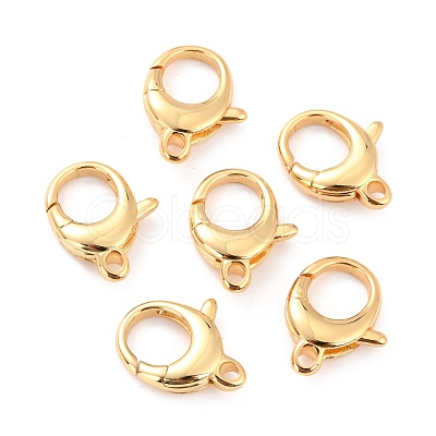 Brass Lobster Claw Clasps KK-D065-02G-1