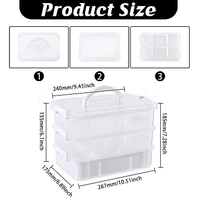 3 Layers Plastic Handled Organizers Boxes CON-WH0095-212A-1