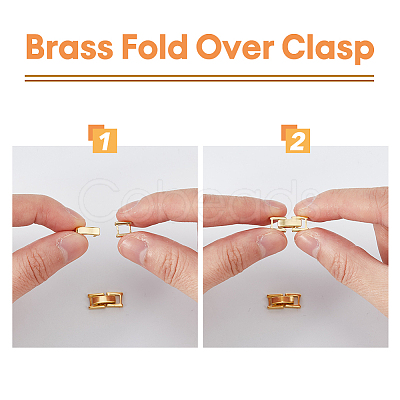 SUPERFINDINGS 12Pcs Eco-Friendly Brass Watch Band Clasps KK-FH0007-18-1