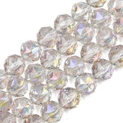 Transparent Electroplate Glass Beads Strands EGLA-N002-34C-B05-1