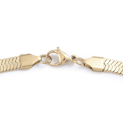 Unisex 304 Stainless Steel Herringbone Chains Necklaces NJEW-L173-011-G-1