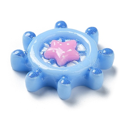 Ocean Theme Cartoon Opaque Resin Cabochons LS-RESI-G071-03C-1