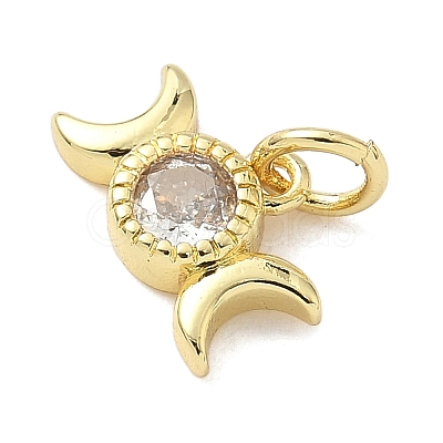 Brass Micro Pave Cubic Zirconia Pendants KK-Z120-33G-1