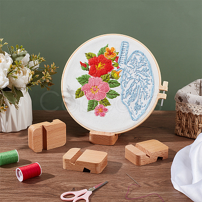 4Pcs Wood Embroidery Hoop Easels ODIS-WH0331-02B-1