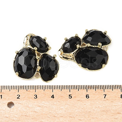 Natural Obsidian Links connectors G-E526-28O-1