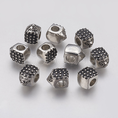 Ion Plating(IP) 304 Stainless Steel European Beads STAS-J022-037AS-1