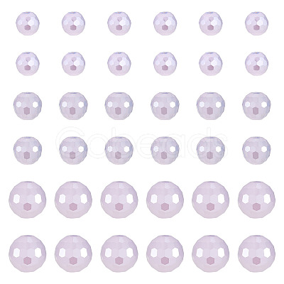 105Pcs 3 Styles Electroplate Opaque Solid Color Glass Beads Strands GLAA-TA0004-40A-1